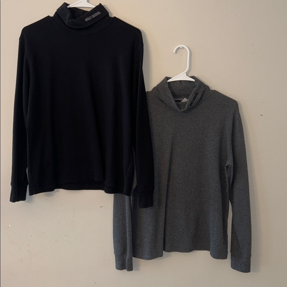 TWO Harley Davidson Turtlenecks